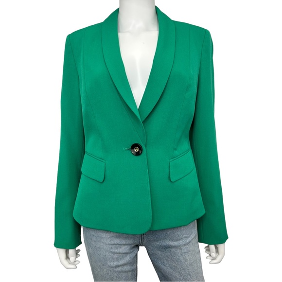 Kasper Jackets & Coats Kasper Green Stretch Knit Blazer Poshmark